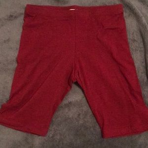 Brand new burgundy athletic biker shorts. Size small.